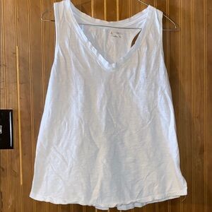 White V-Neck Women's Top